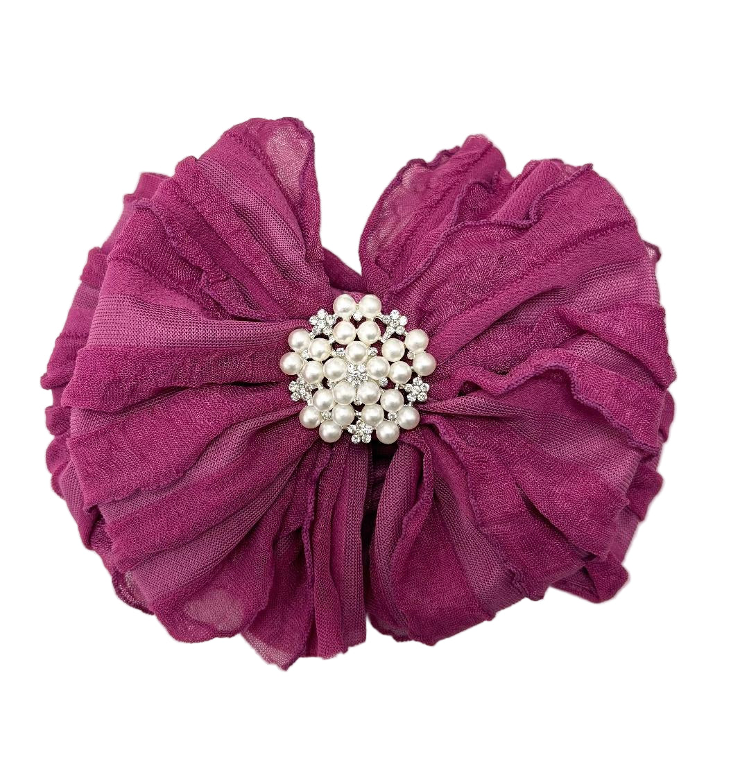 Pearl Embellished Signature Ruffled Baby Headband