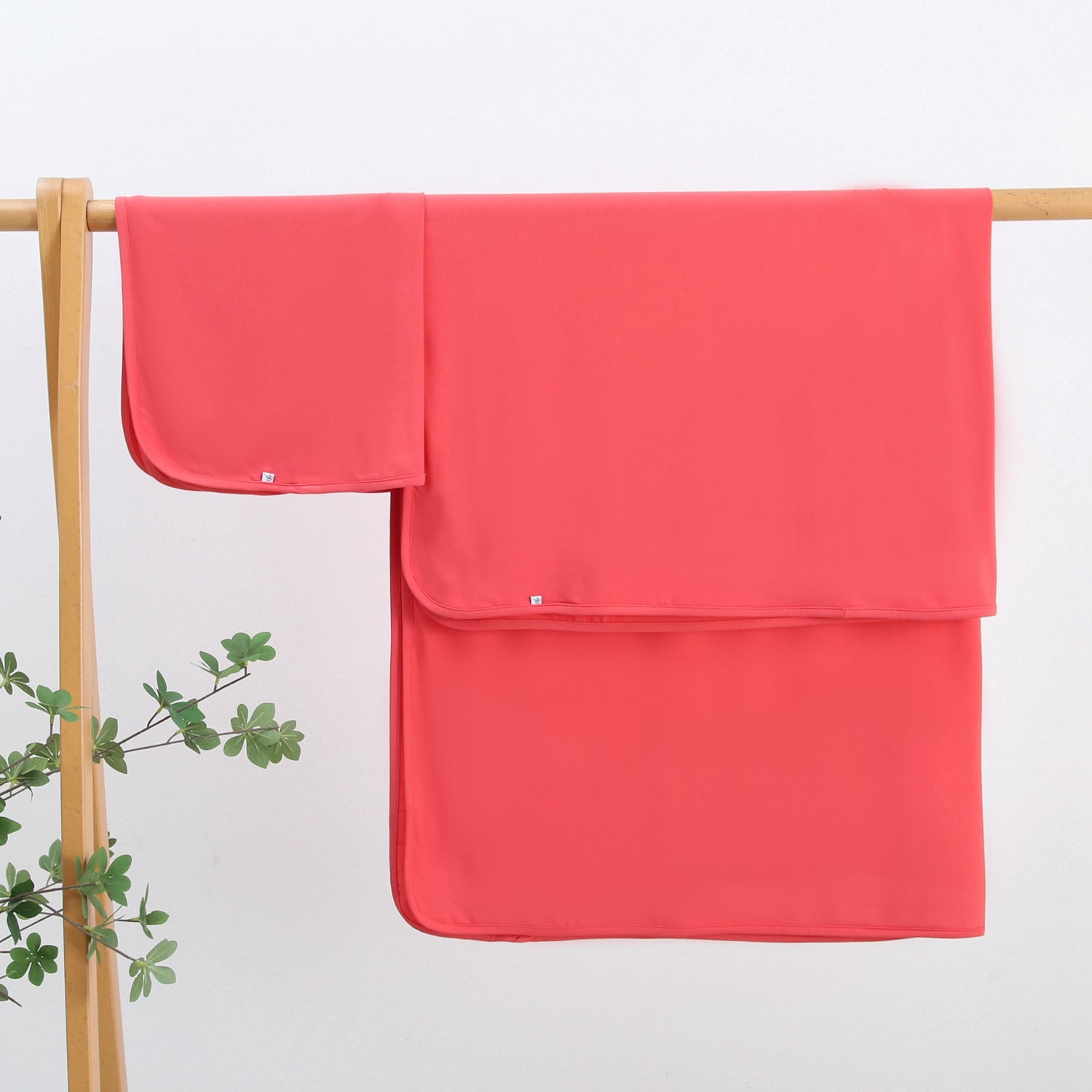 Berry Red Bamboo Swaddle Blanket