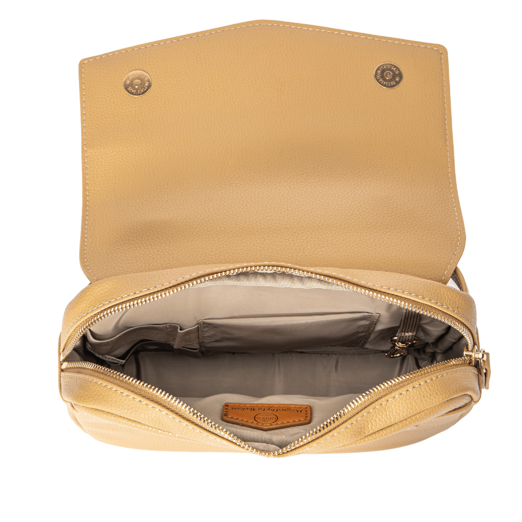 Leather Fanny Bag Travel Bag - On-the-go Travel Pack (beige)
