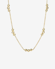 Bezel Diamond Trio Segment Necklace