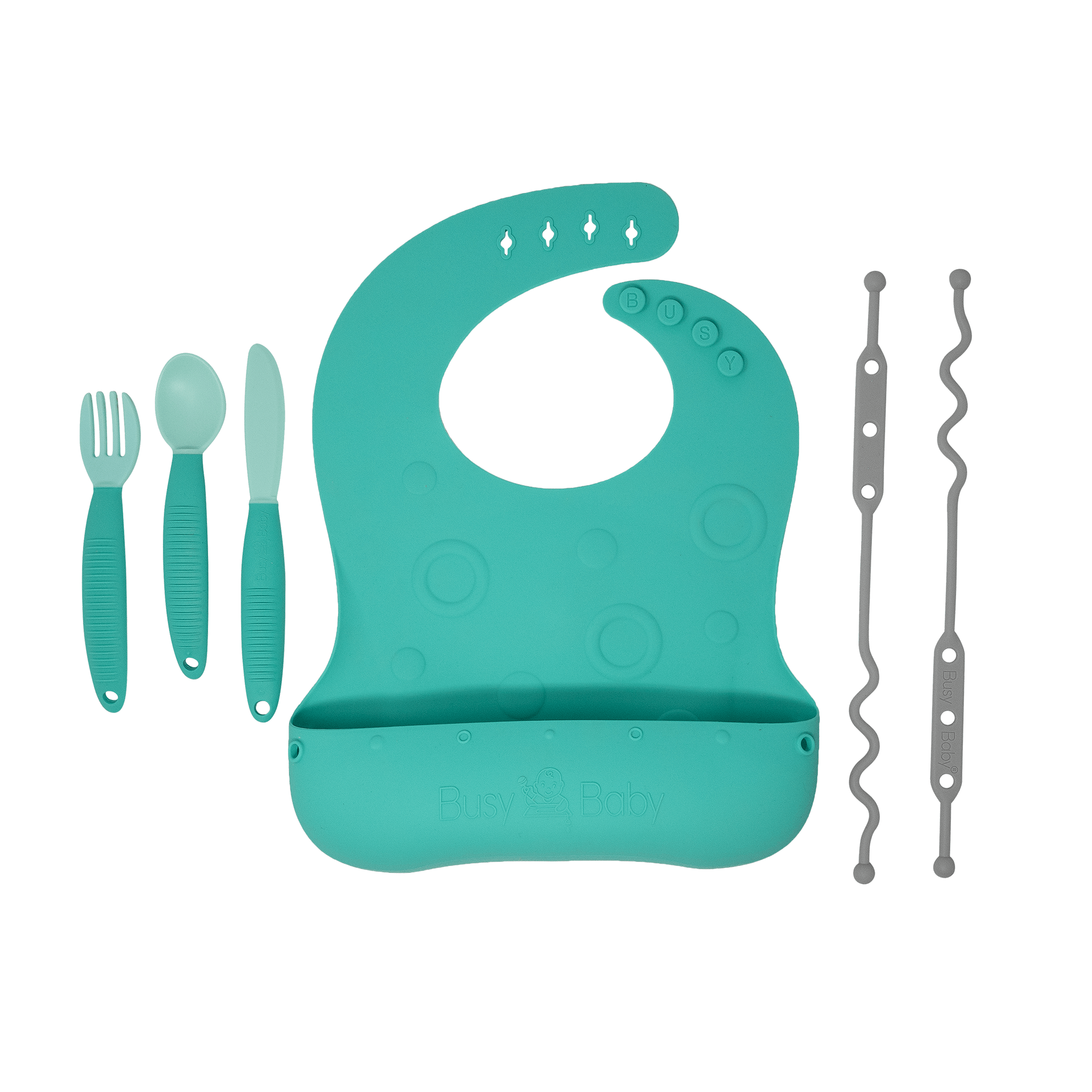 Stop-drop Travel Bib+ Utensils