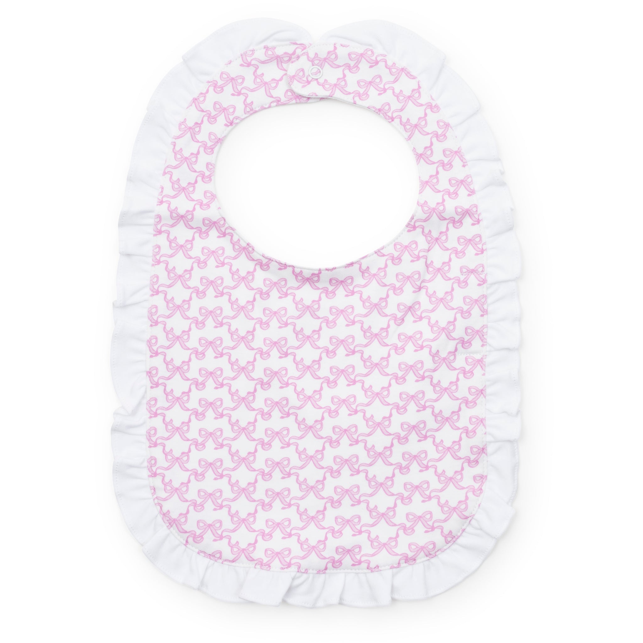 Ruffled Girls' Bib Pretty Pink Bows