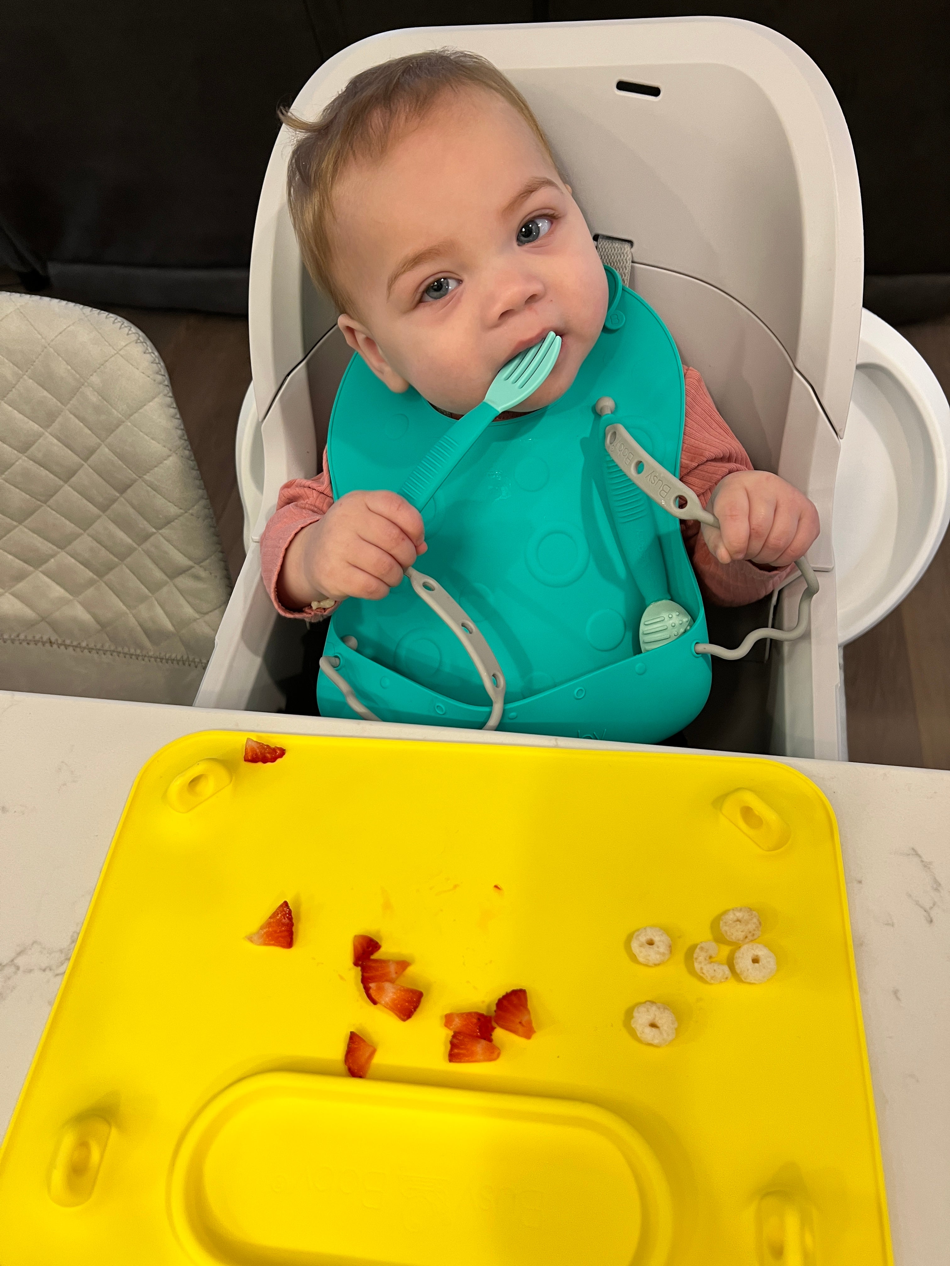 Stop-drop Travel Bib+ Utensils