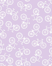 'bicycles' Wallpaper By Tea Collection - Lavender