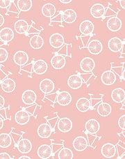 'bicycles' Wallpaper By Tea Collection - Pink