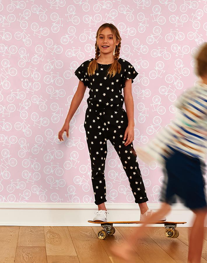 'bicycles' Wallpaper By Tea Collection - Ballet Slipper