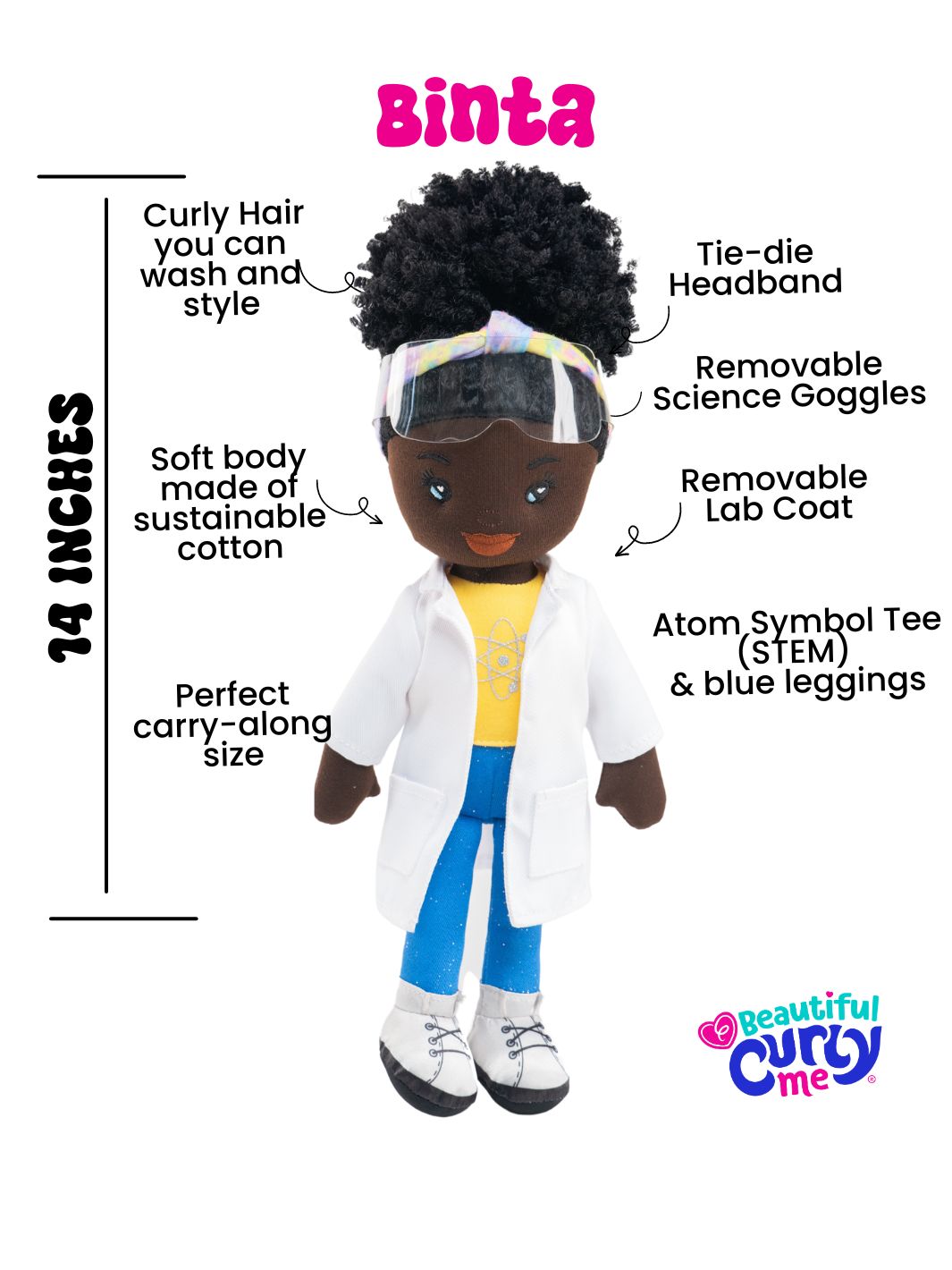 Binta Scientist 14 Inch Plush Doll