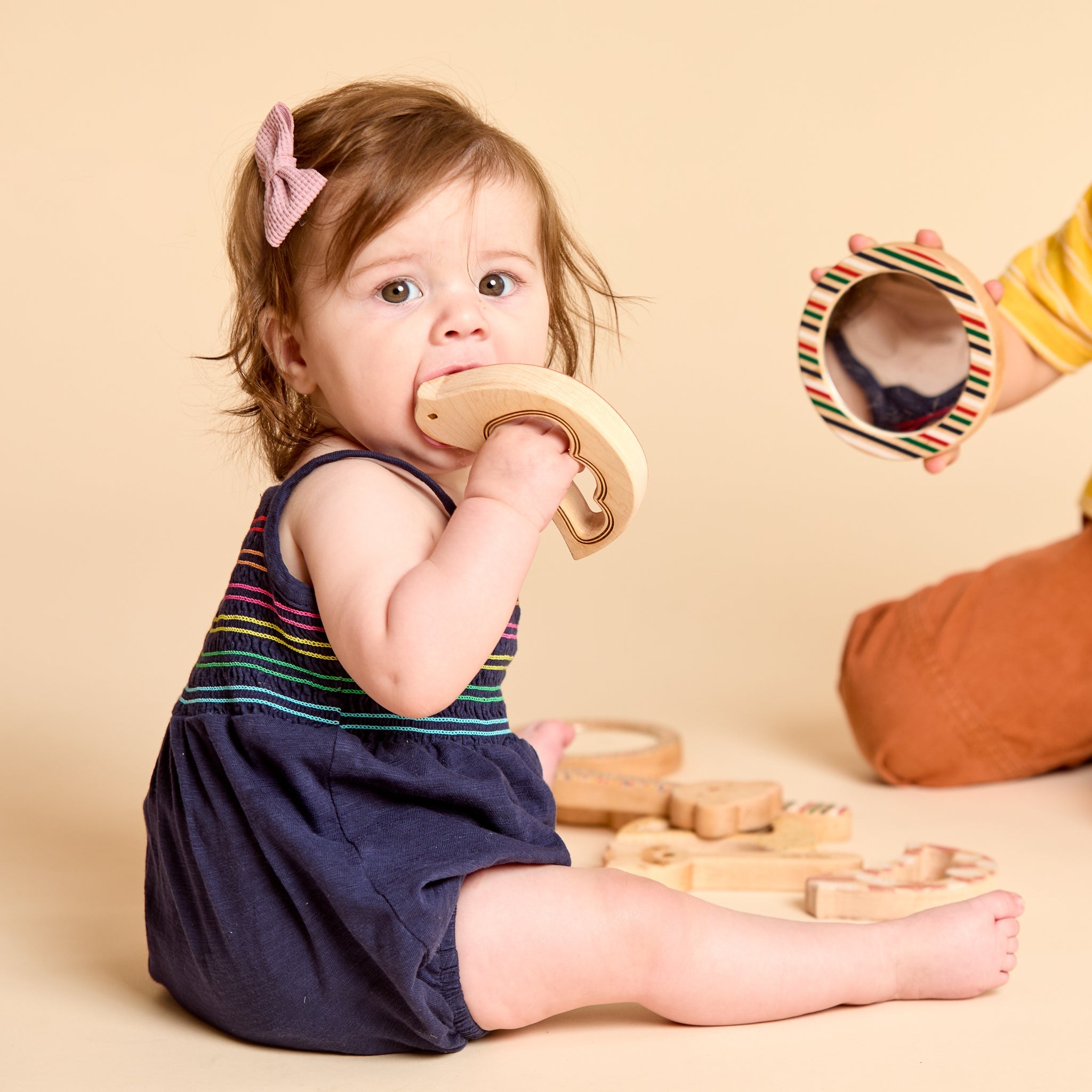 Solid Maple Wood Bird Rattle &amp; Teether – Natural Wooden Baby Toy | Madei In The