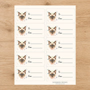 Birman Purrfectly Yours Gift Tag Sticker Sheet
