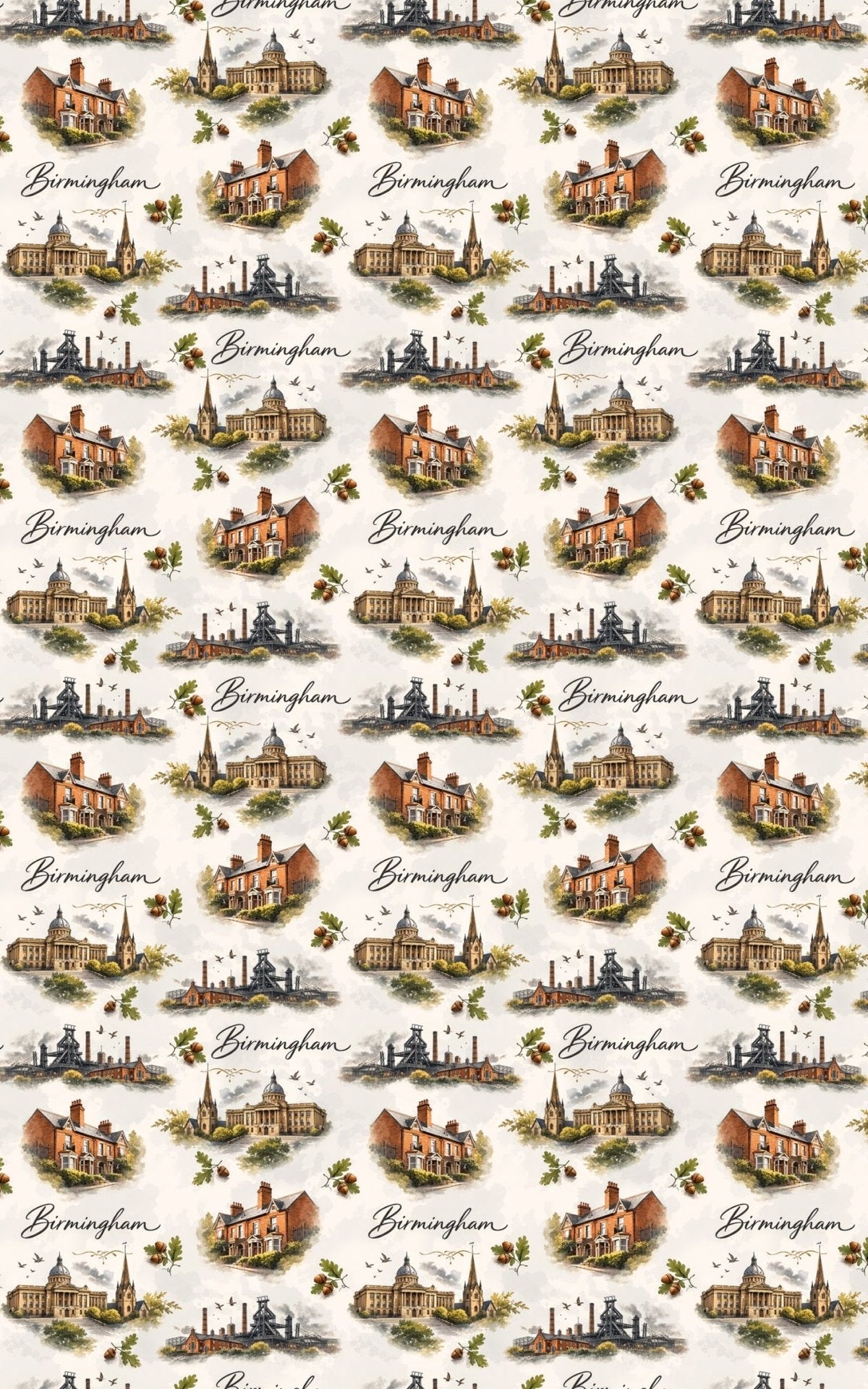 Birmingham Iron & Oak Wrapping Paper