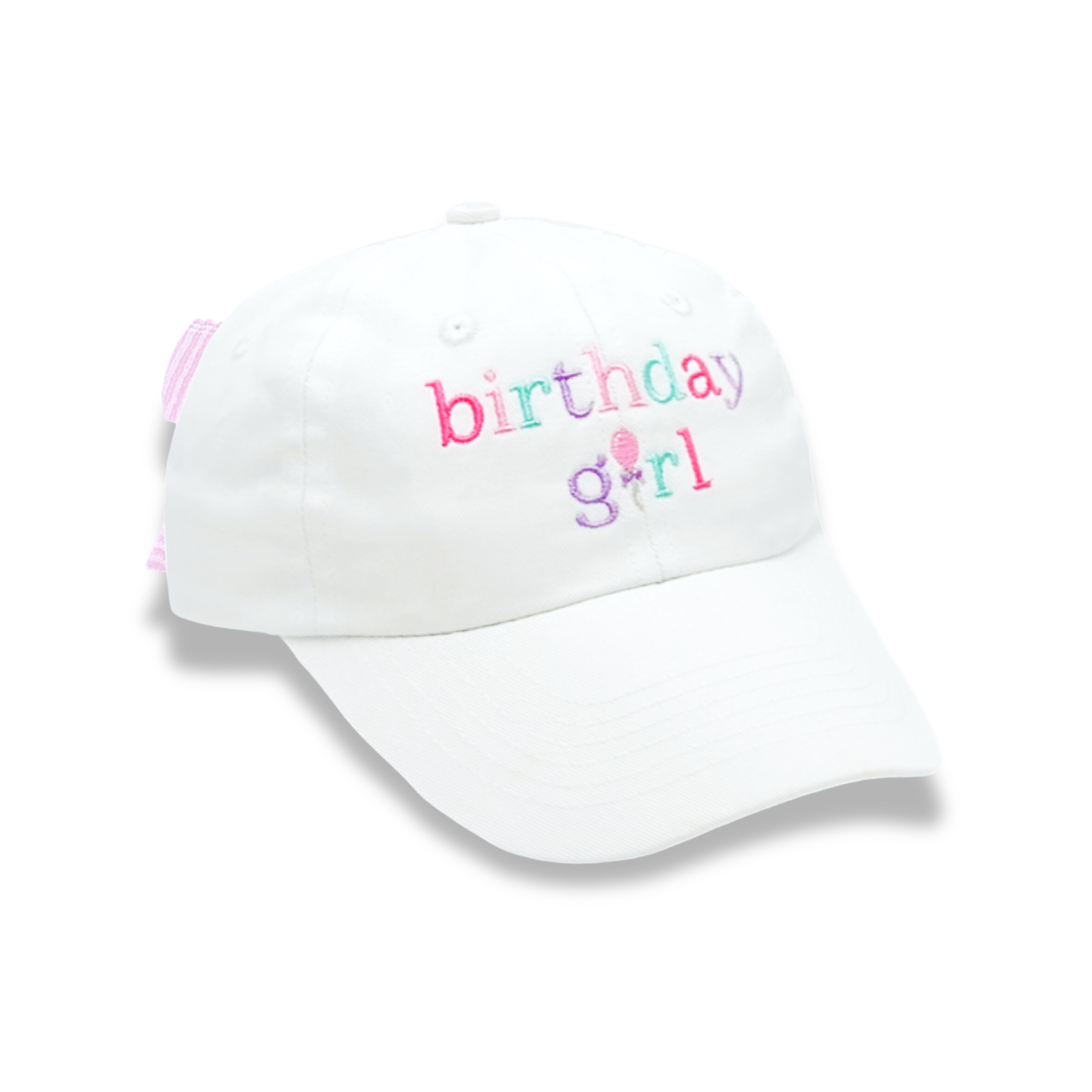 Birthday Girl Bow Baseball Hat (baby/toddler, Youth)