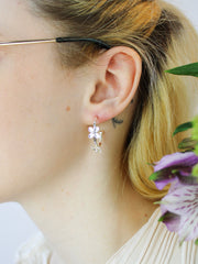 Bitty Flower Hoops