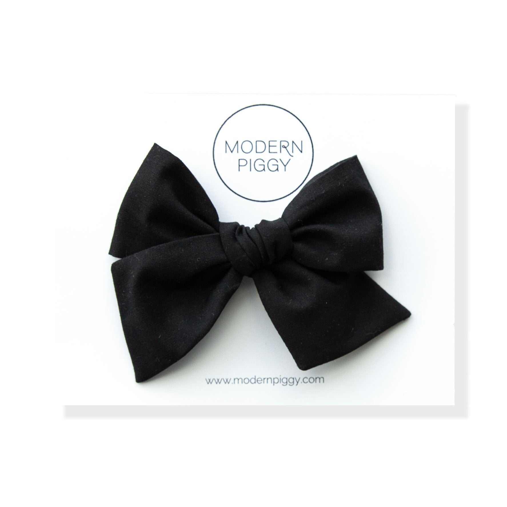 Black | Oversized Hand-tied Bow