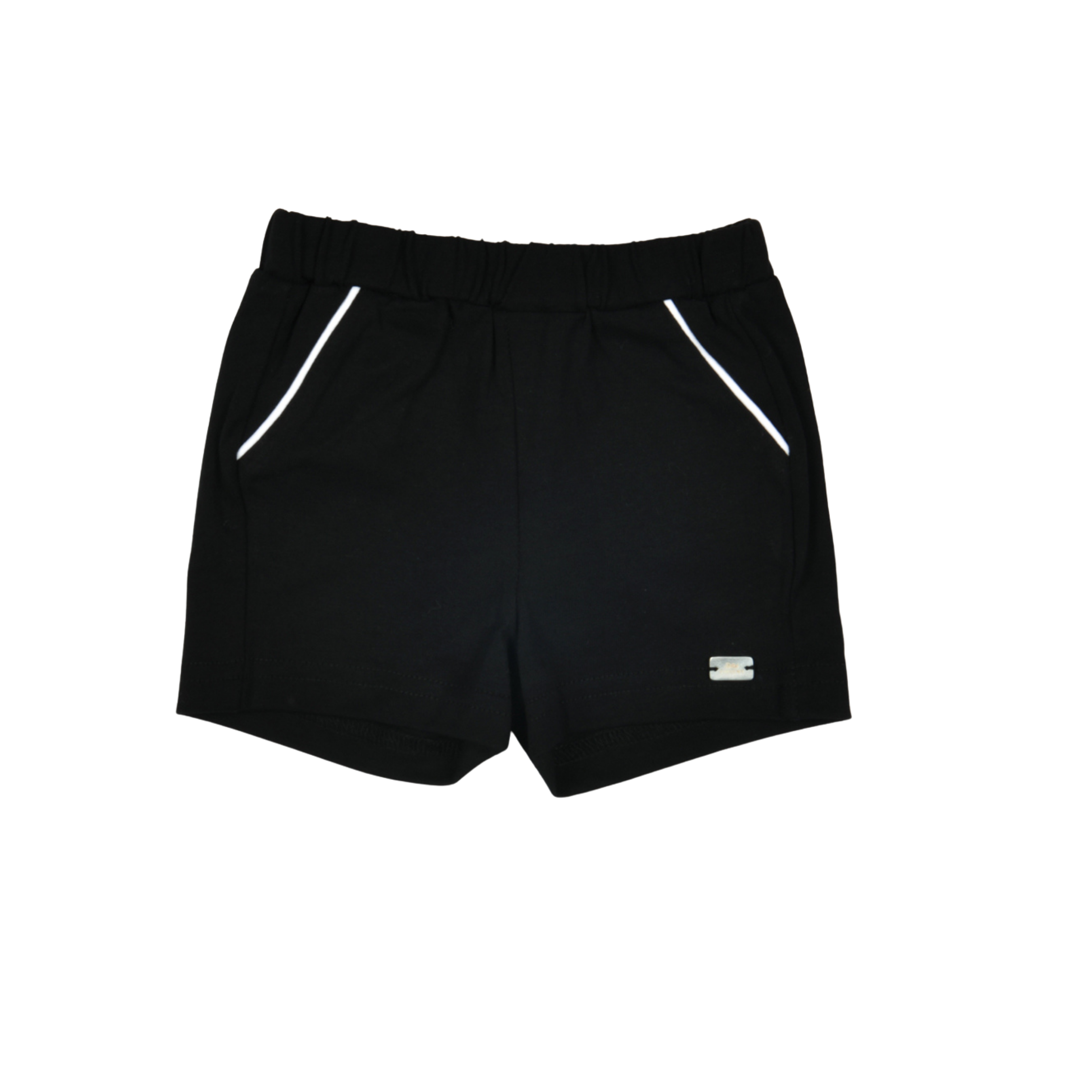 Boys Black Cotton Jersey Shorts