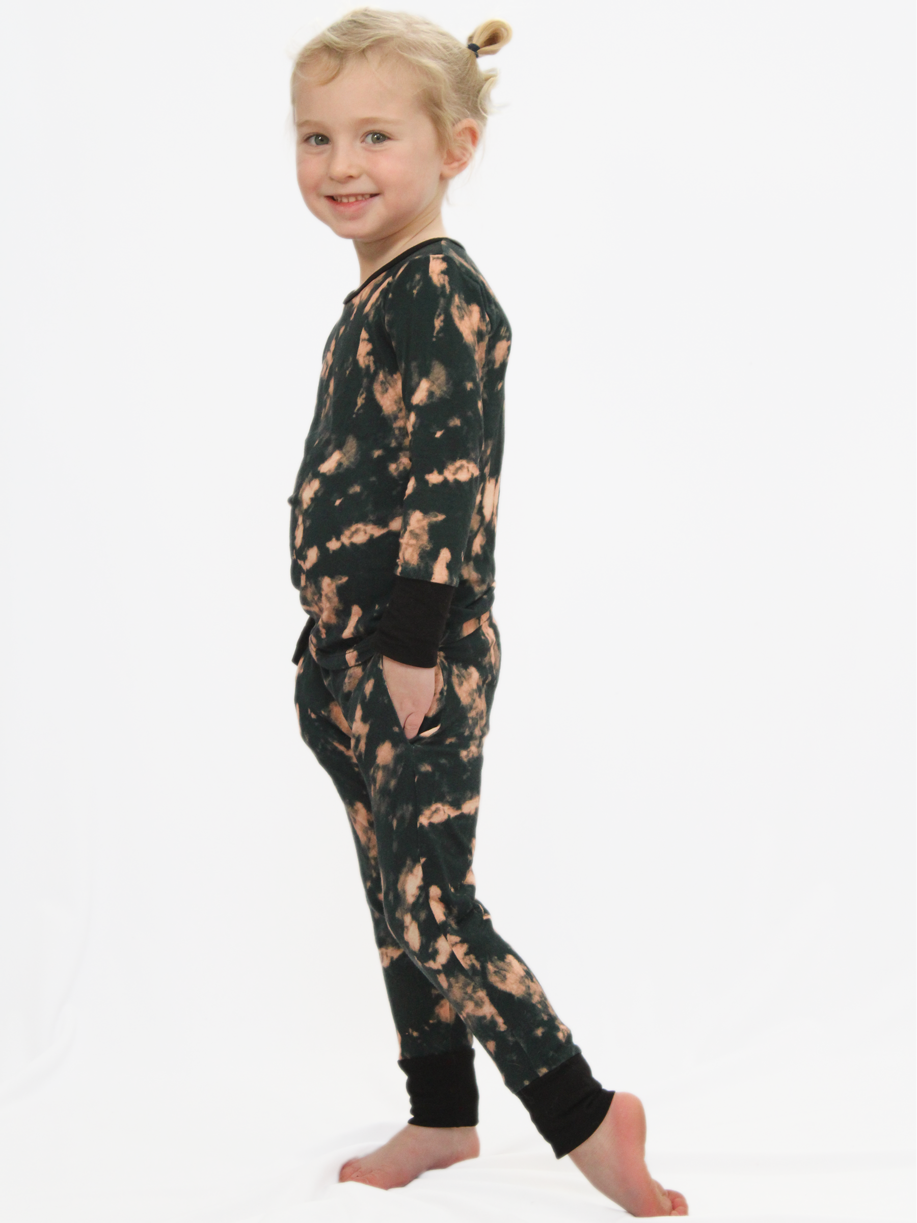 Black Tie Dye Toddler Set