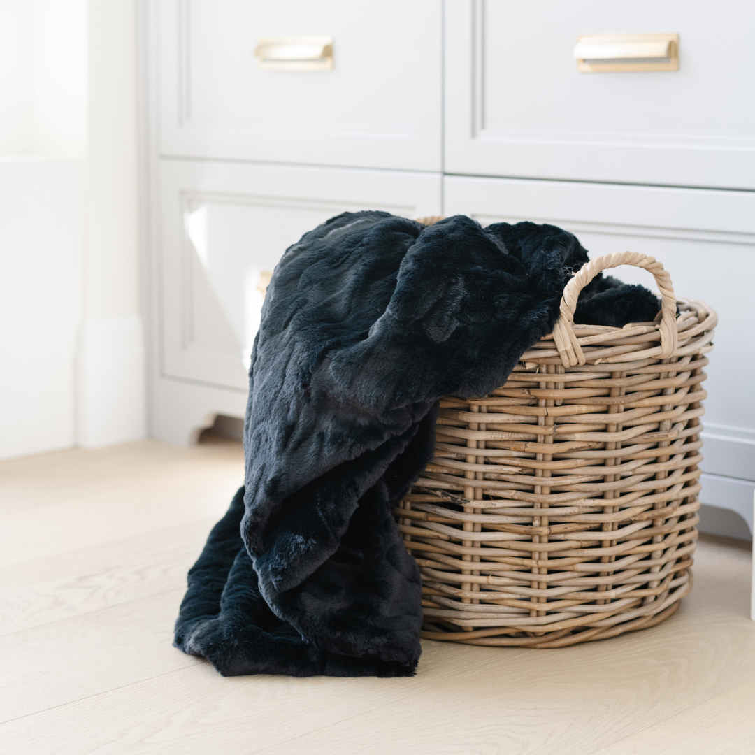 Patterned Faux Fur Throw Blankets