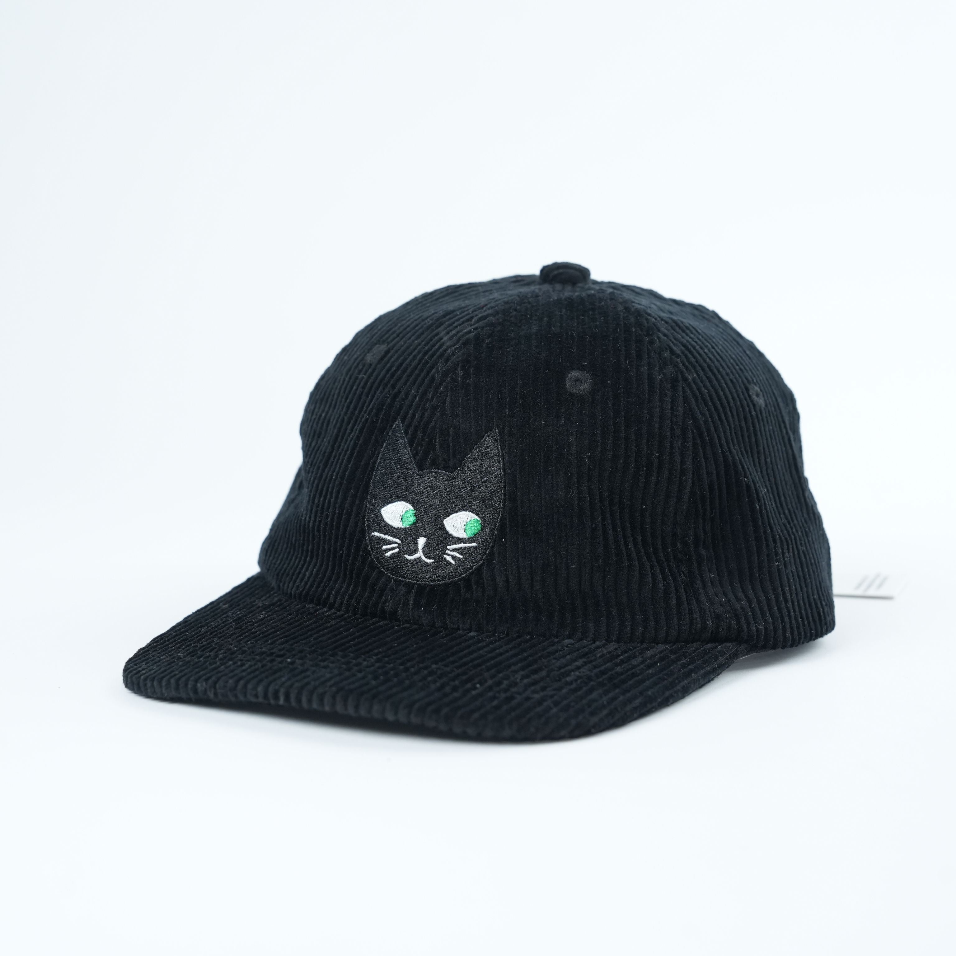 Kids Black Cat Corduroy Hat