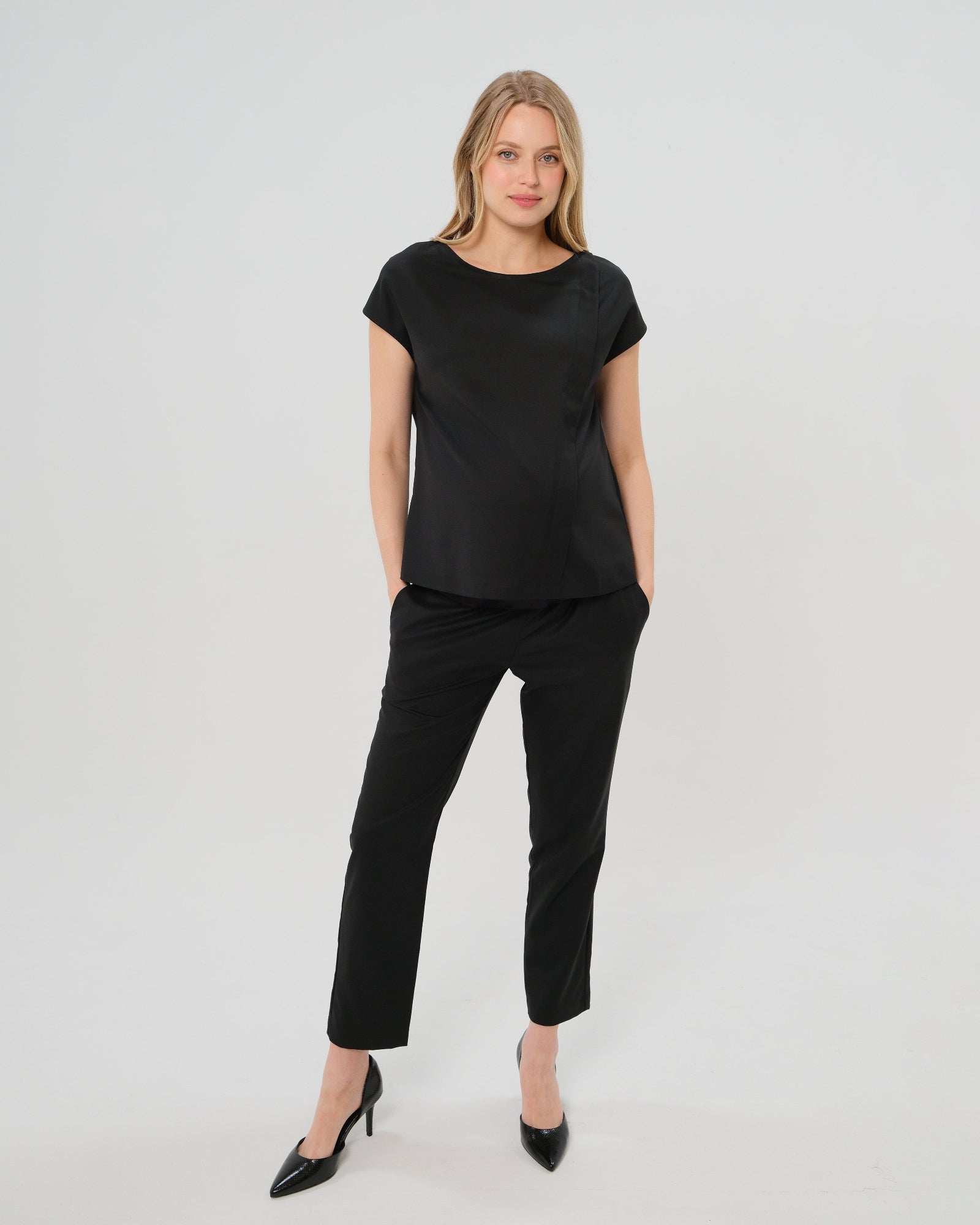 Elizabeth Under Belly Maternity Pants, All-season Wool