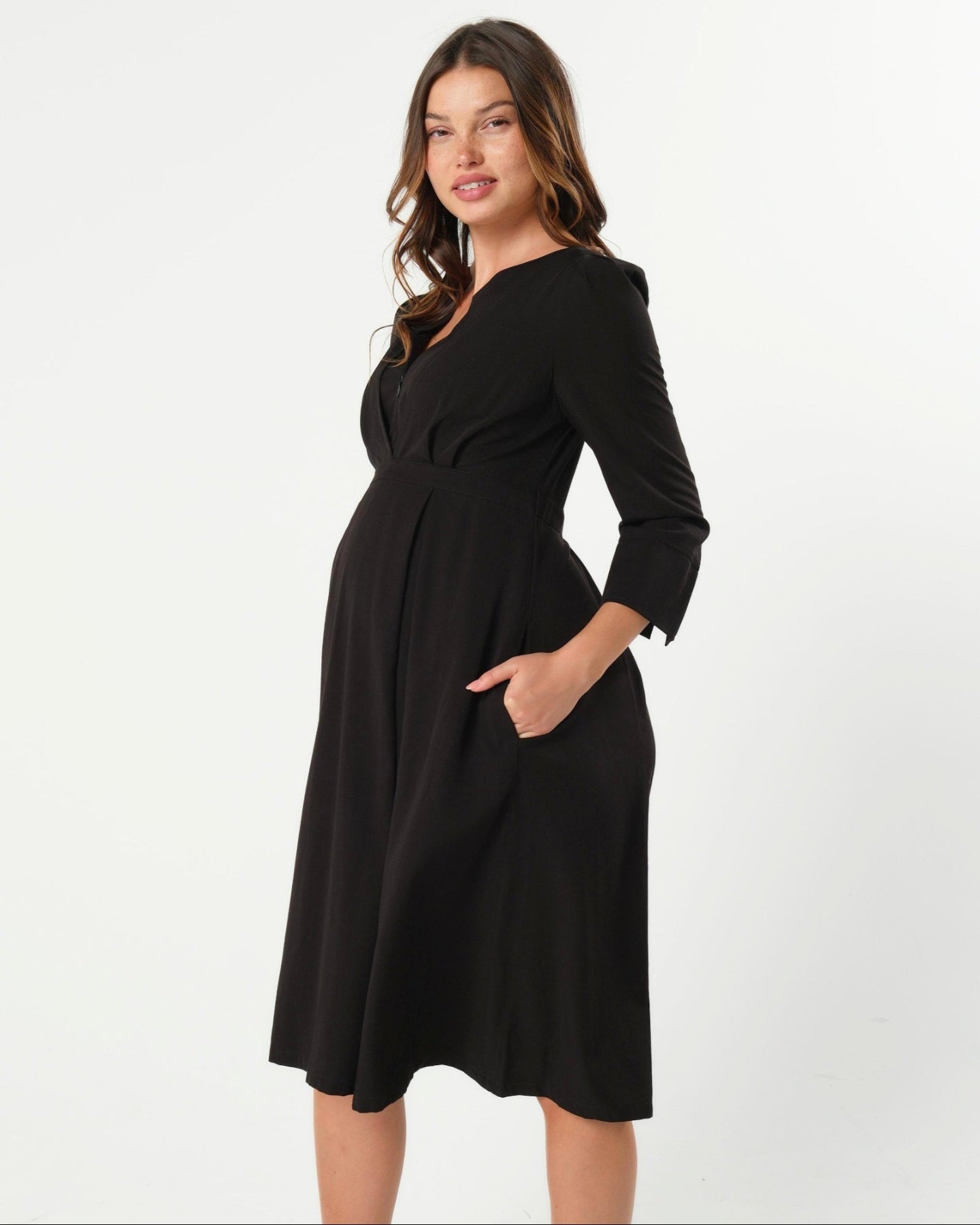 Sarah Tencel Empire Maternity & Nursing Dress