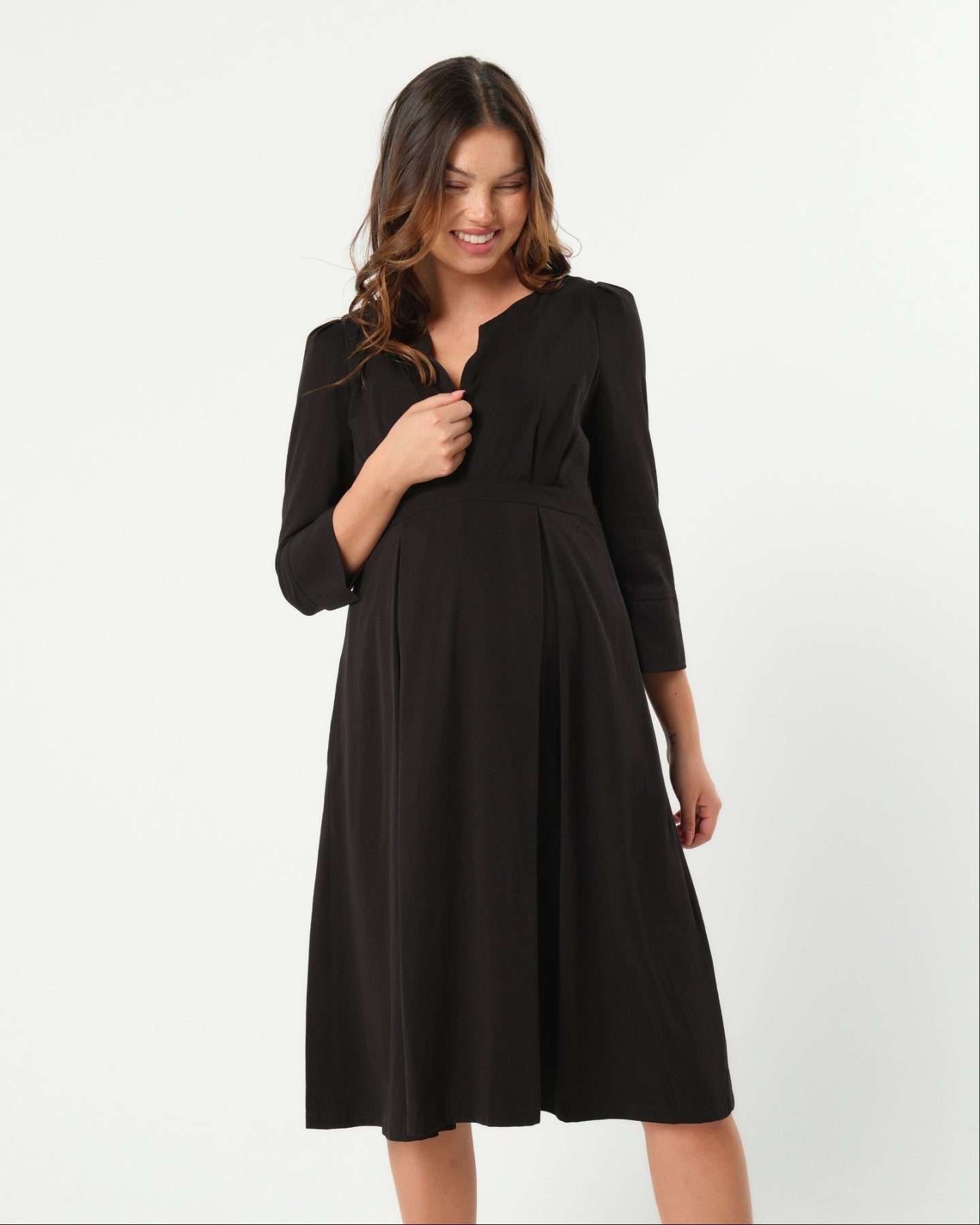 Sarah Tencel Empire Maternity & Nursing Dress
