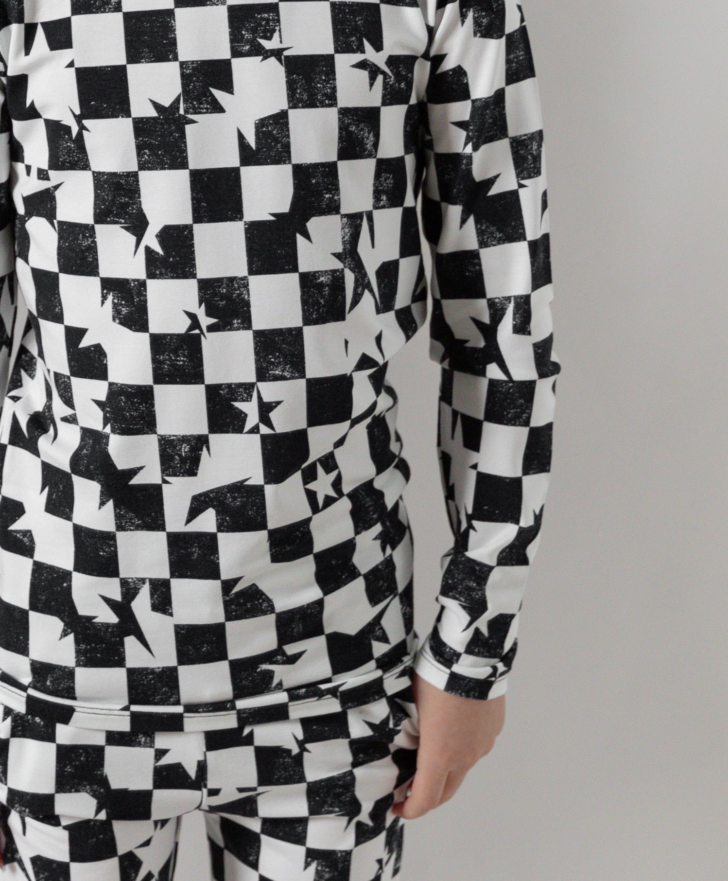 Black & White Checkered Star Two-piece Set