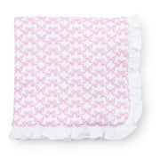 Ruffled Girls' Blanket Pretty Pink Bows