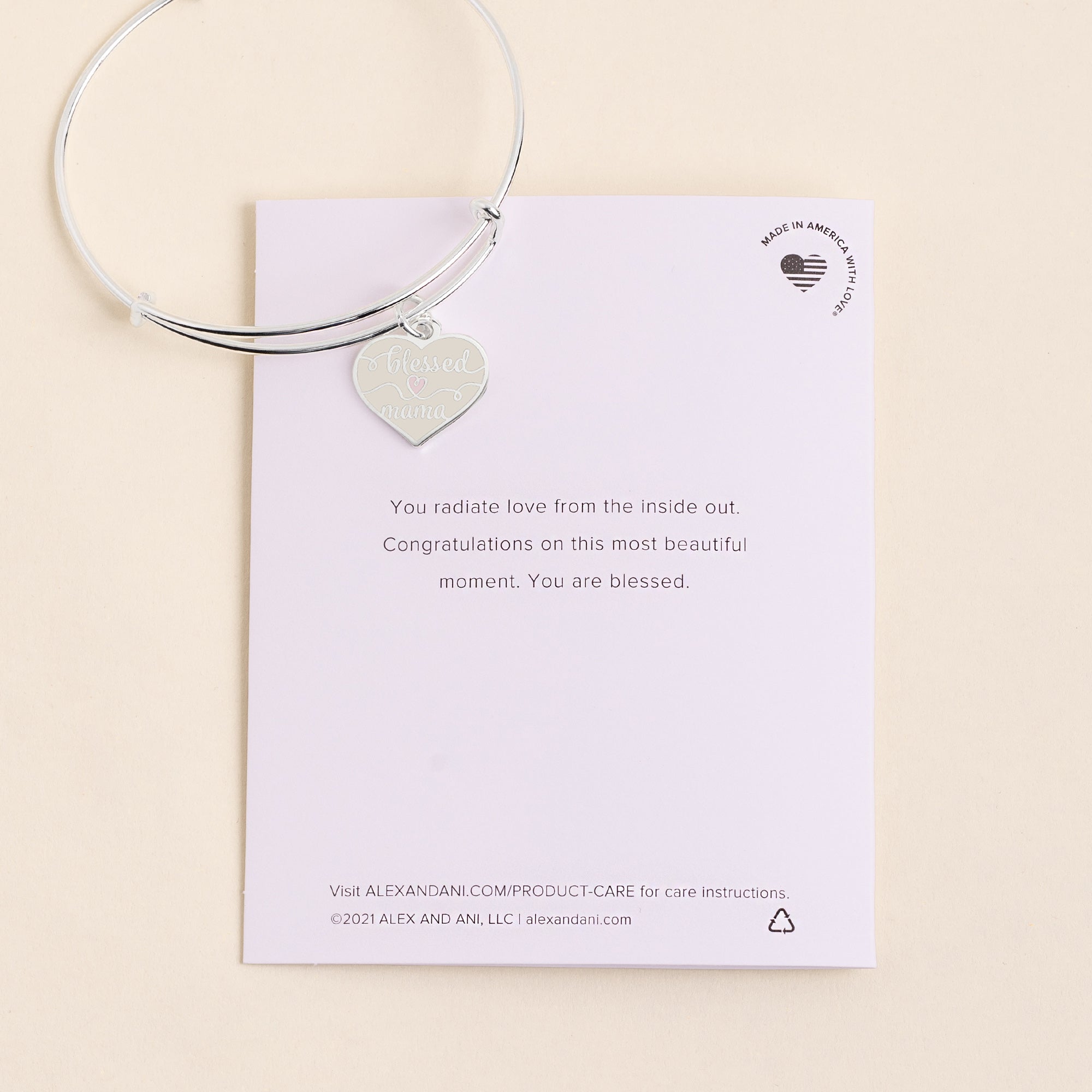 'blessed Mama' Charm Bangle