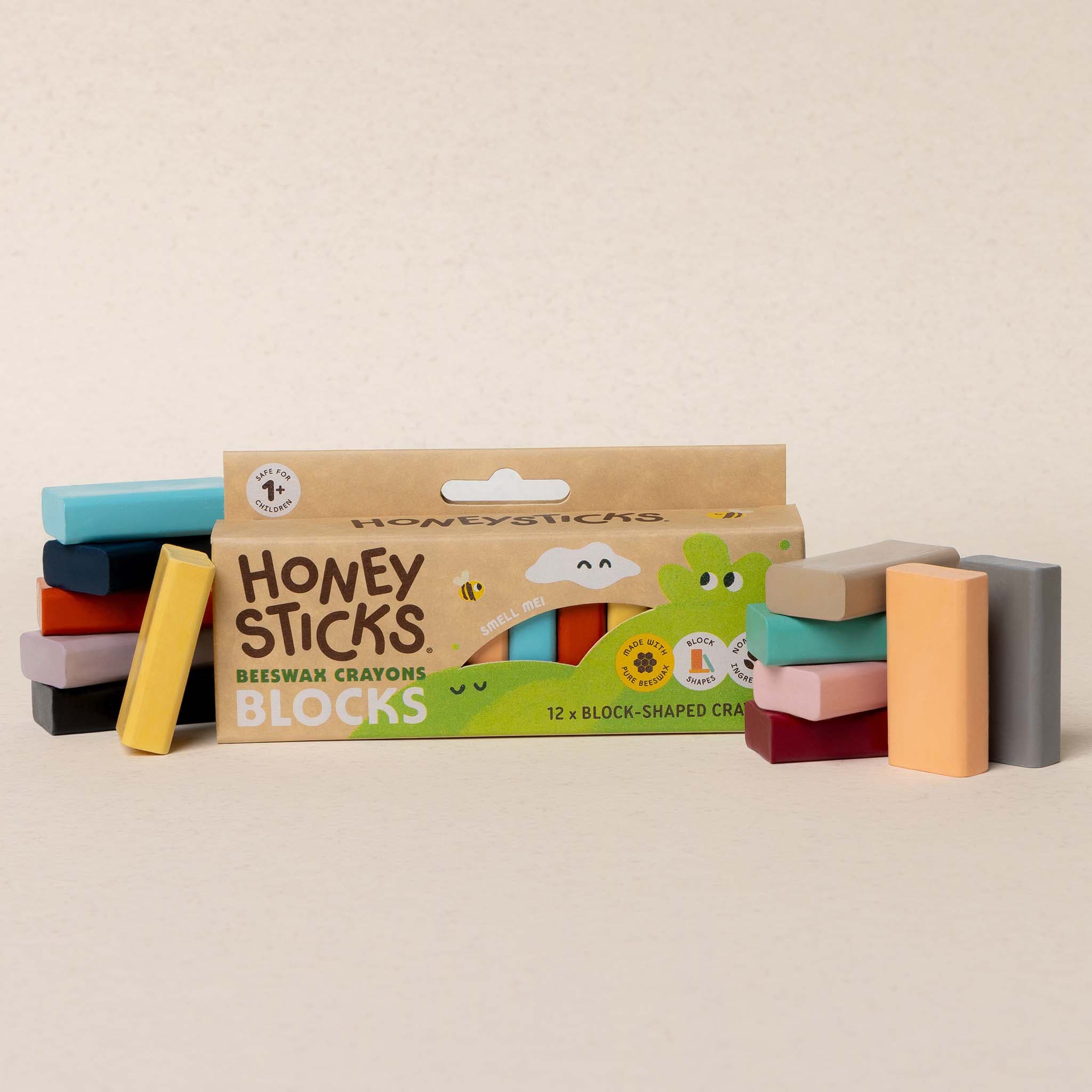 Honeysticks Beeswax Crayons Blocks 12pk