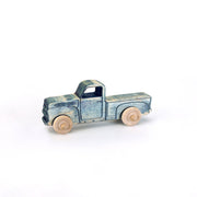 Montessori Educational Small Blue Wooden Pickup Truck For Toddlers 1–3 | Eco-friendly Maple Wood Toy | Made In The Usa 🇺🇸