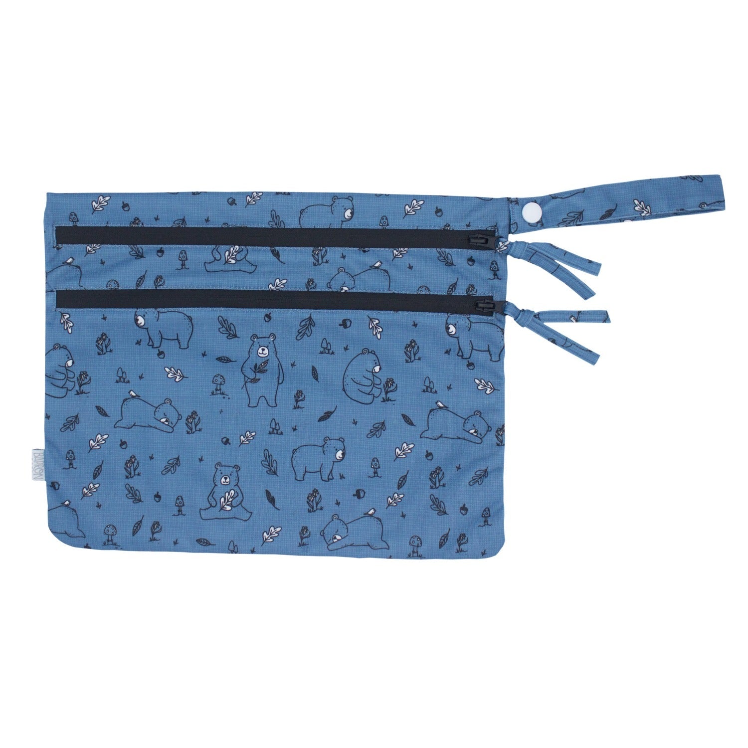 Bears In Blue - Waterproof Wet Bag (for Mealtime, On-the-go, And More!)