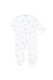 Blue Pumpkin Patch Zipper Footie