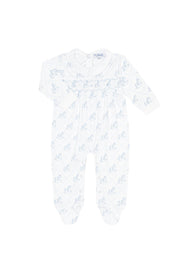 Blue Rocking Horse Smocked Footie