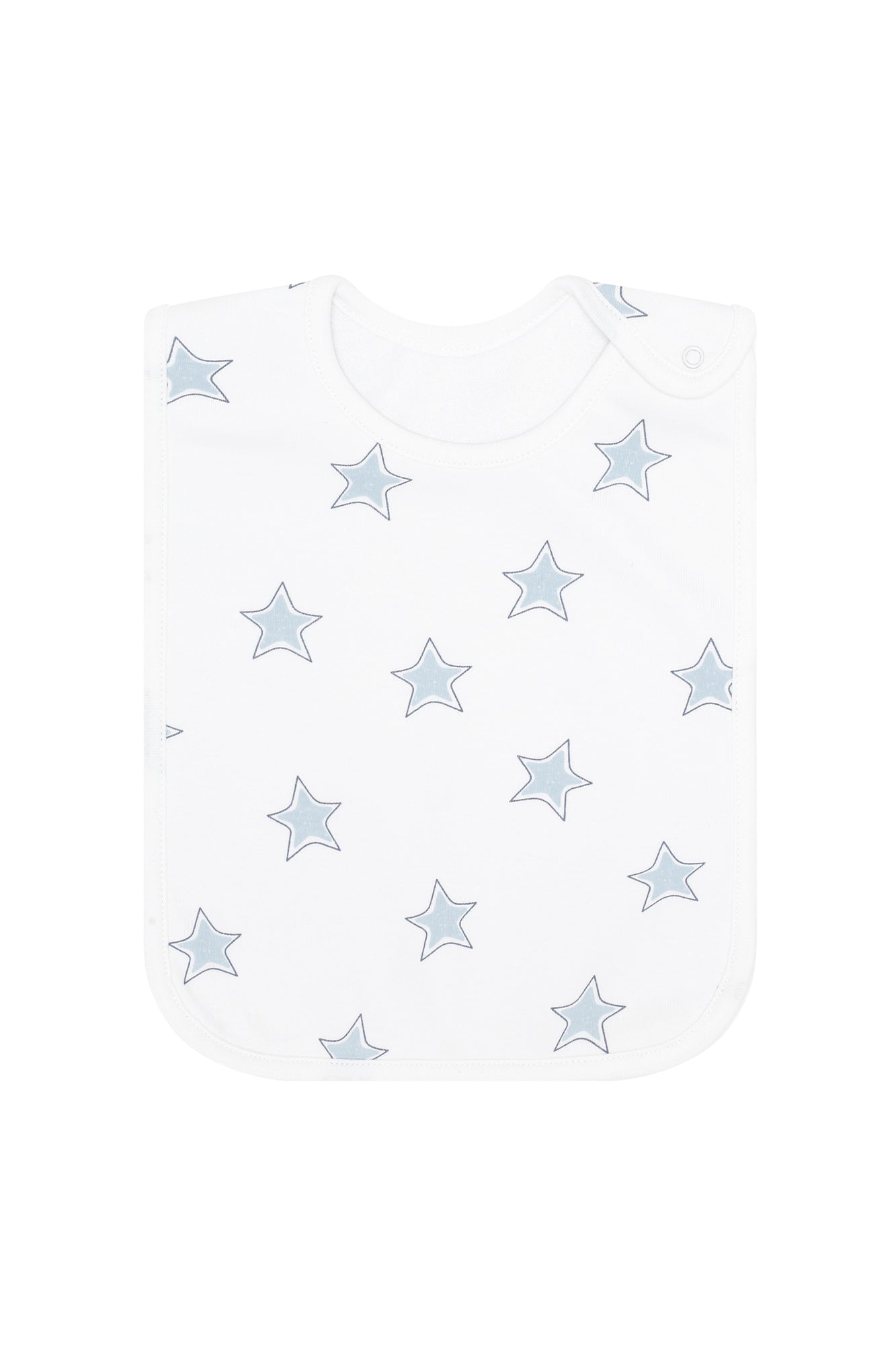 Blue Stars Print Feeding Bib