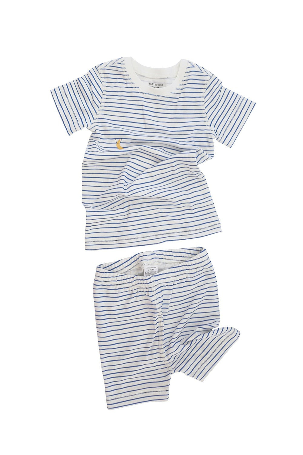 Blue Stripe Organic Pima Cotton Shorts Pajama Set