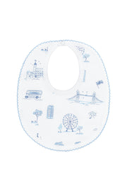 Blue London Toile Bib