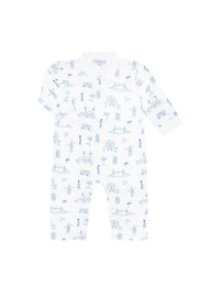 Blue London Toile Romper Ls