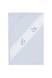 Blue Rocking Horse Embroidered Blanket