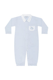 Blue Rocking Horse Embroidered Converter Gown