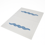 Embroidered Pillowcase - Blue Ropes