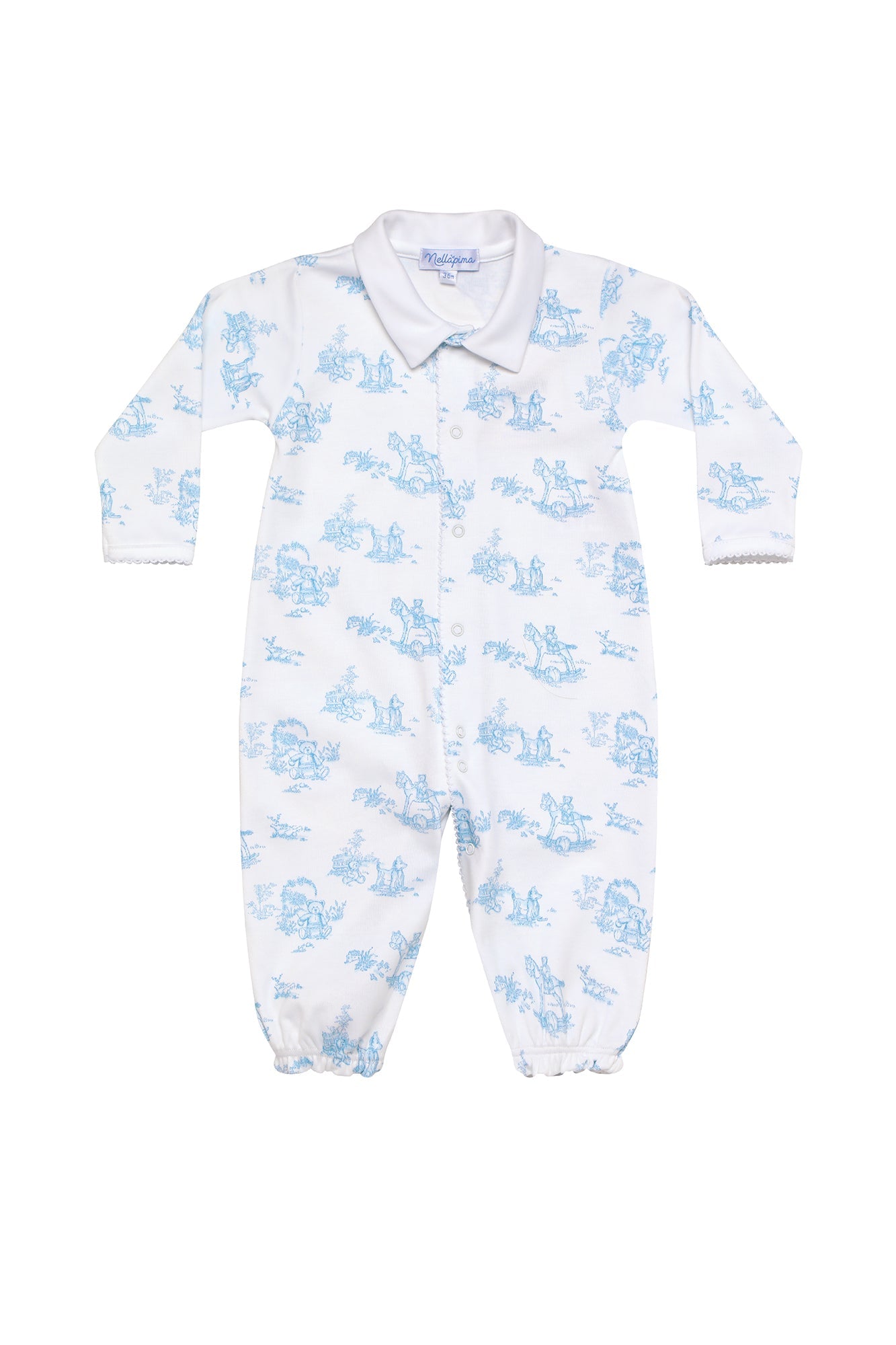 Blue Toile Baby Converter Gown