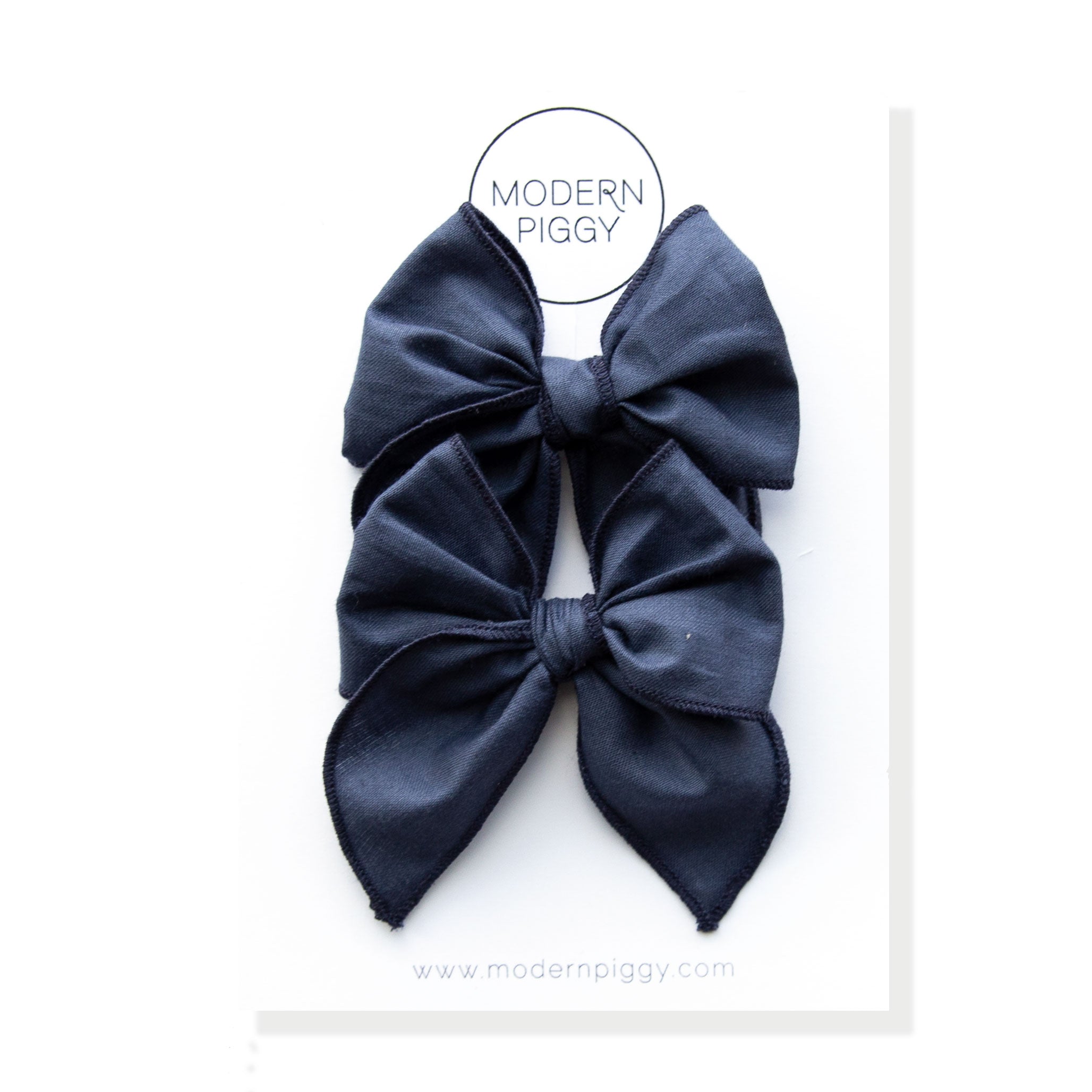 Blueberry | Pigtail Set - Petite Party Bow