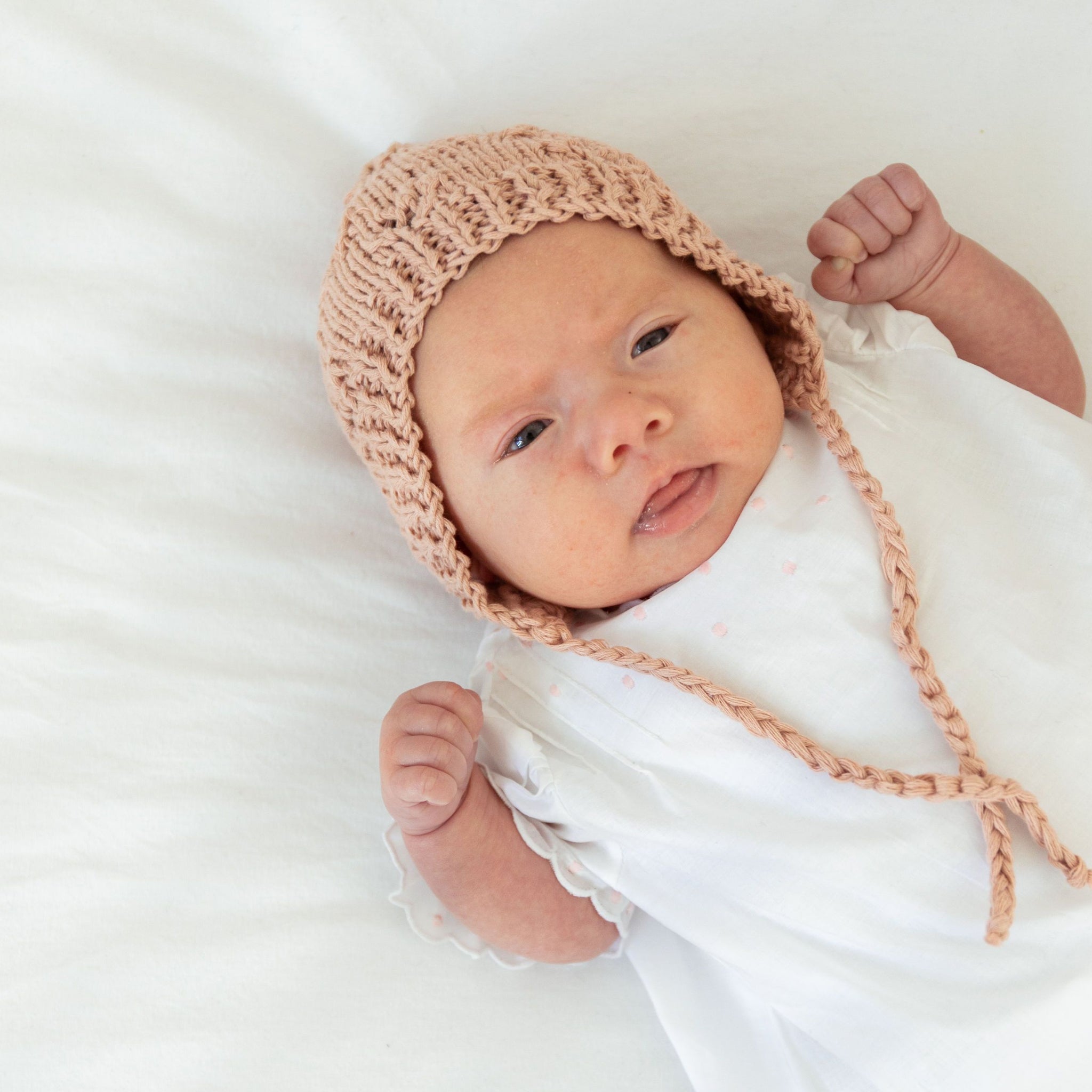 Cotton Lily Bonnet, Blush