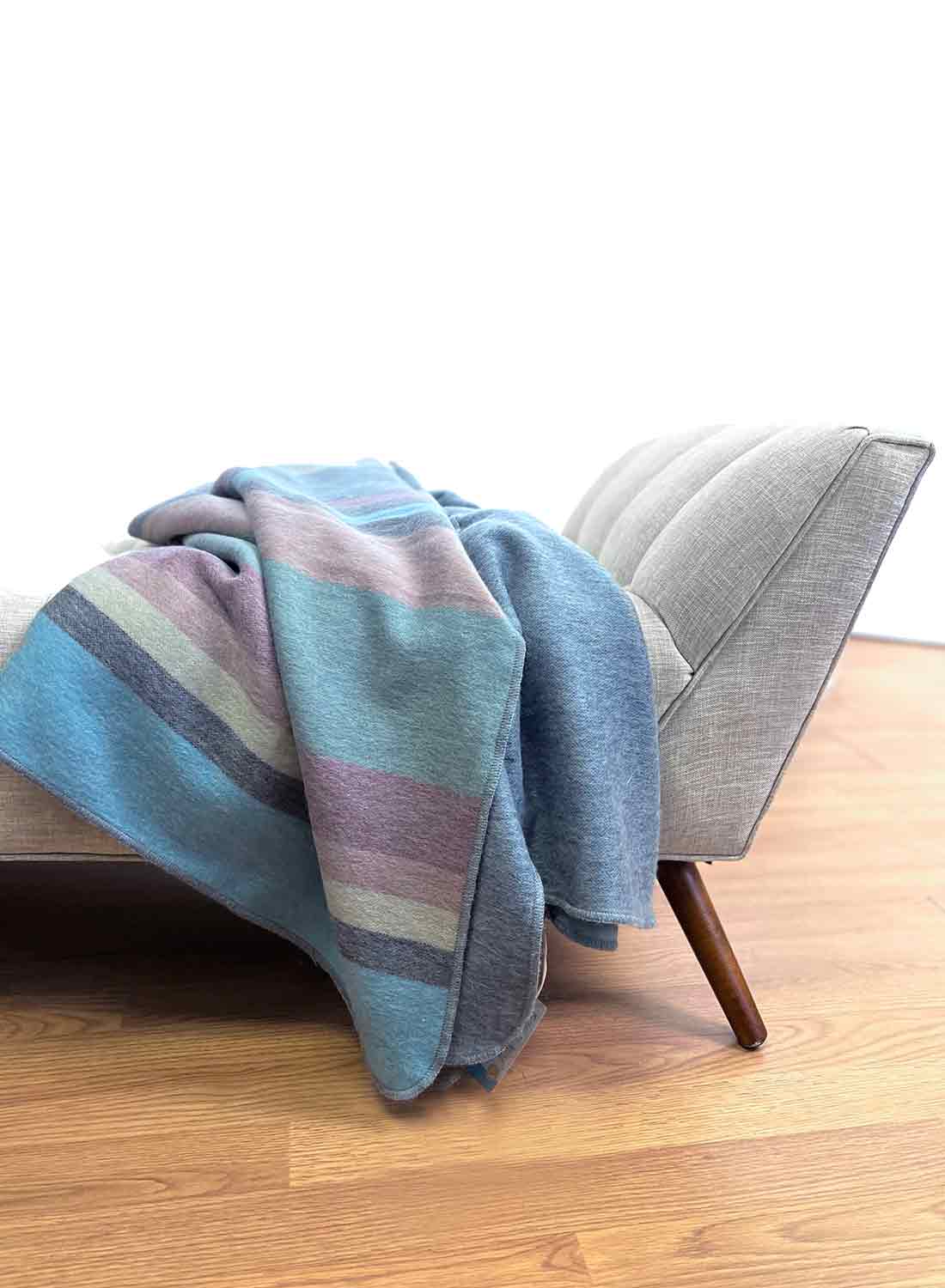 Alpaca Throw Blanket - Blue Bird