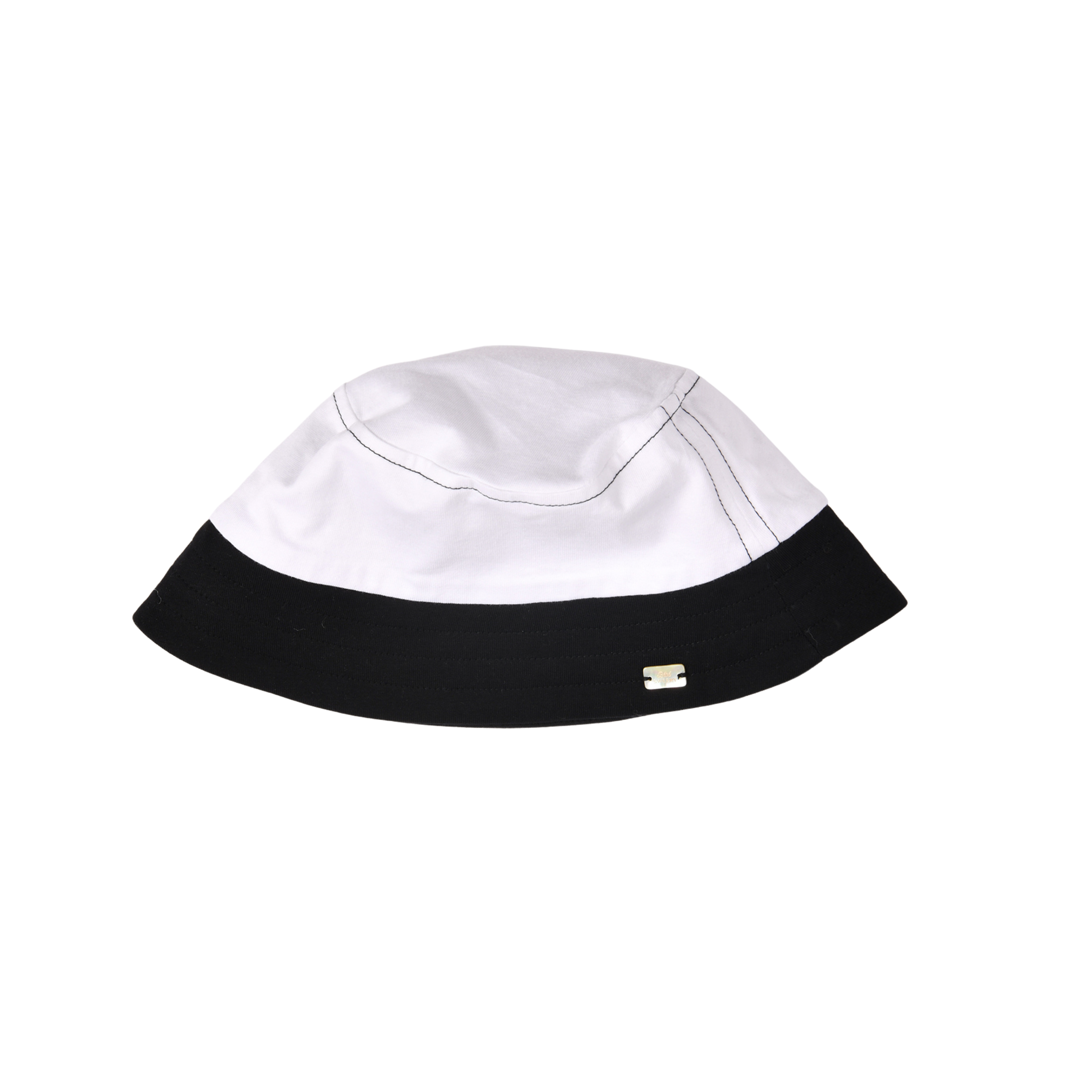 Boys Black & White Cotton Sun Hat