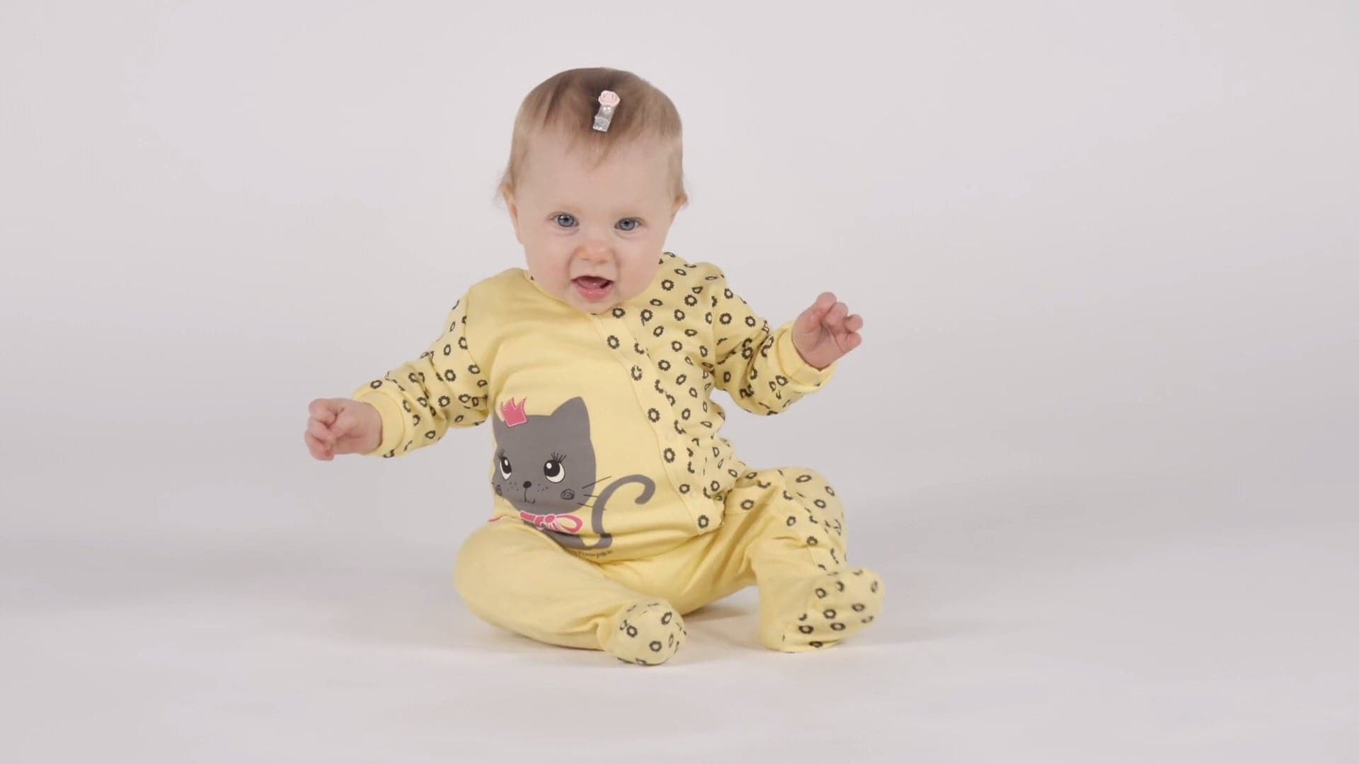 Girls Bodysuit Cat Footed