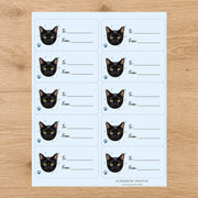 Bombay Pawprint Wishes Gift Tag Sticker Sheet