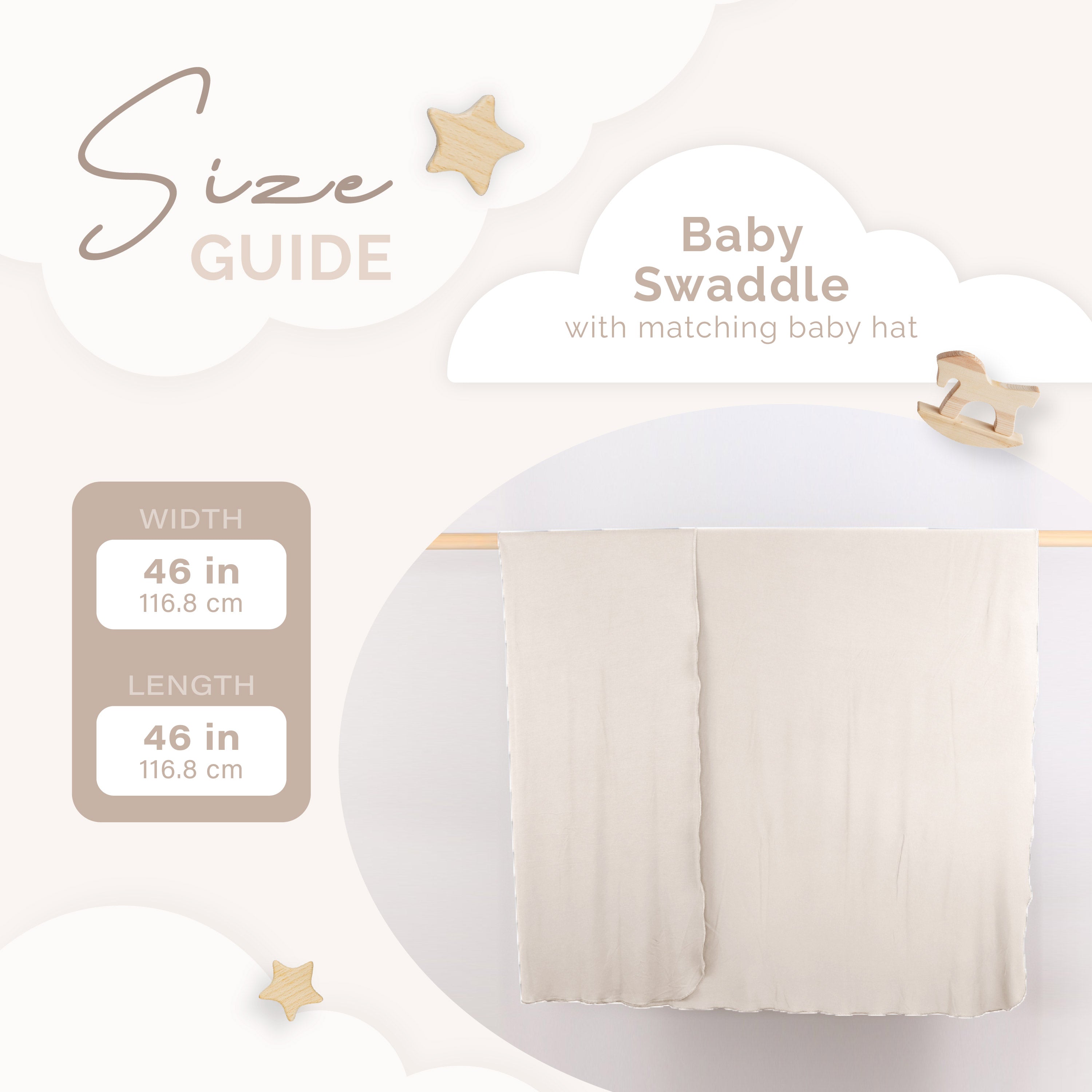 Baby Swaddle Blanket + Hat