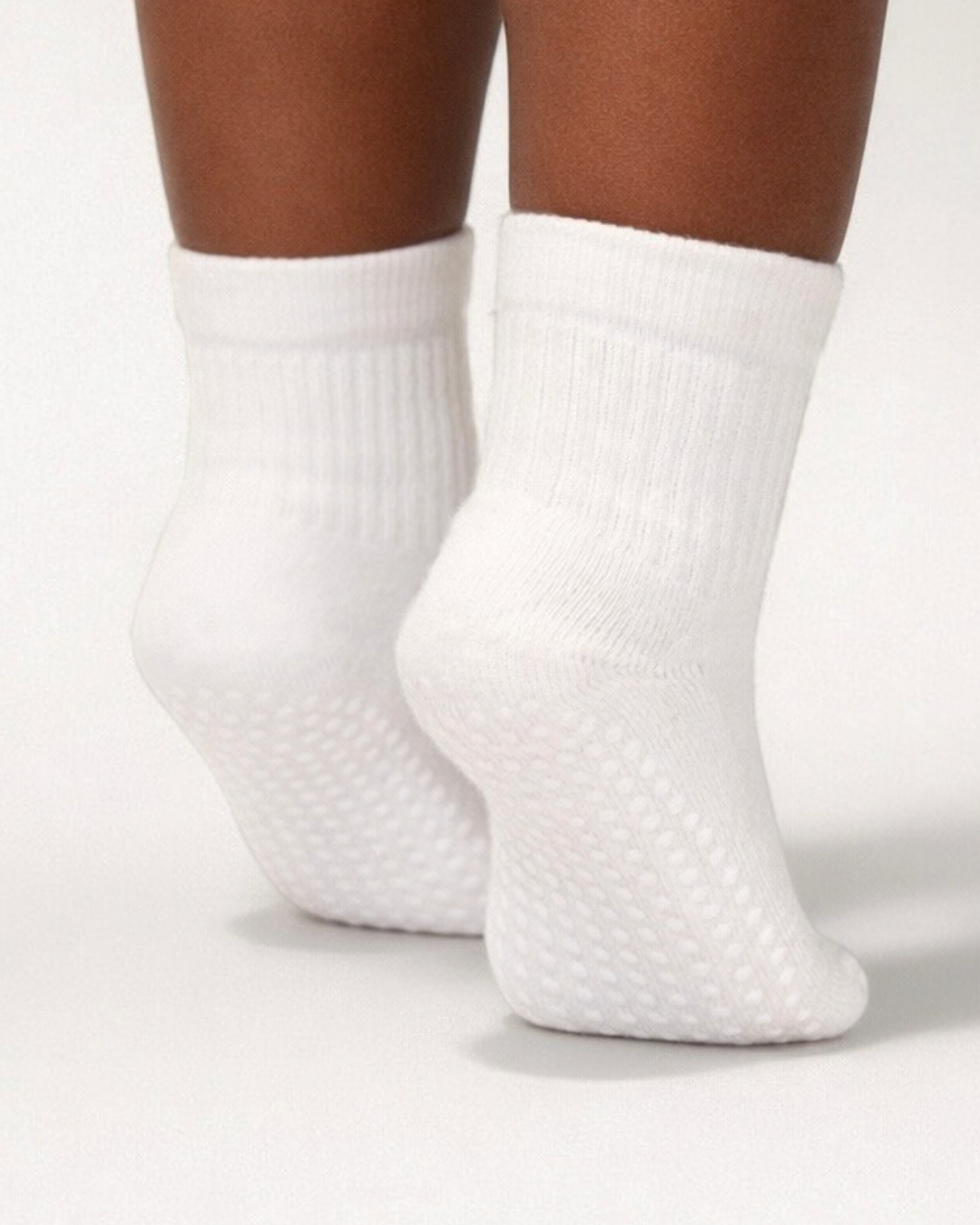 Toddler Gripper Crew Socks 4-pack (12-24 Months) - Oat