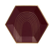 Bordeaux - Maroon Arch Large Paper Plates