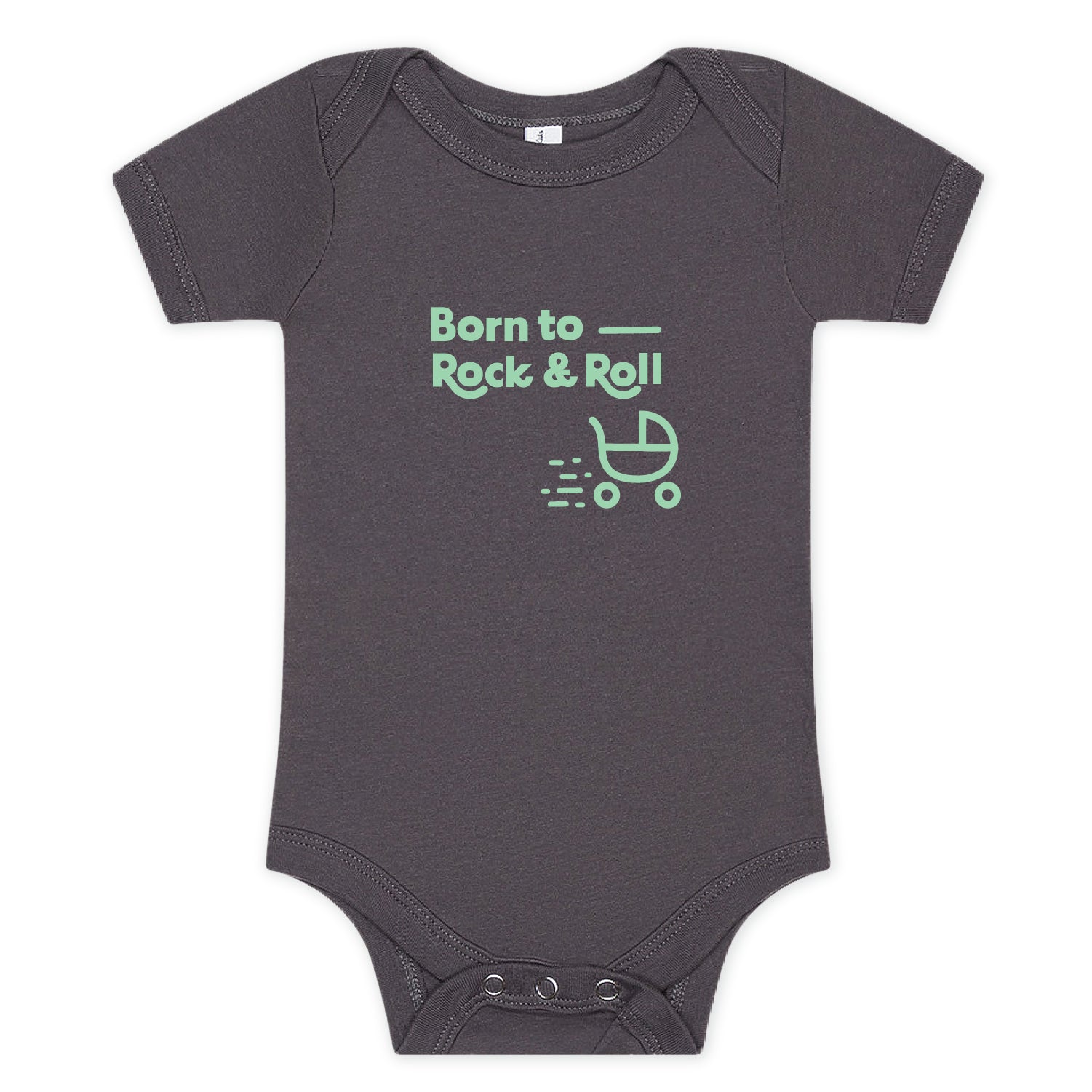 100% Airlume Combed, Ring-spun Cotton Onesie  - Rock And Roll (size 6-12 Mo)